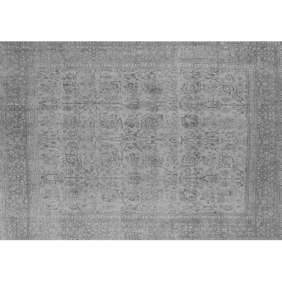 Ahgly Company Indoor Rectangle Oriental Gray Industrial Area Rugs, 7' x 10'