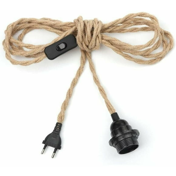 E27 Industrial Pendant Light Cord With Switch and Plug