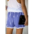 thumbnail image 3 of Shorts Décontractés à Cordon Teinture sur Nœuds Bleu pour Femmes, 3 of 22