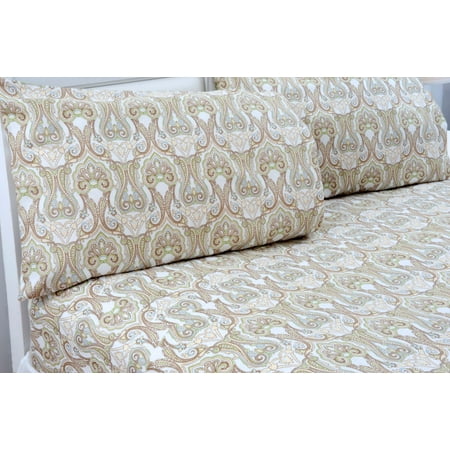 Trade Linker Bibb Home Extra Soft Deep Pocket Printed Flannel Sheet