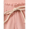 thumbnail image 7 of Coduop Toddler Baby Girl Ribbed Outfits Kids Sleeveless Vest Top Shorts Pants 1-6 Years, 7 of 7