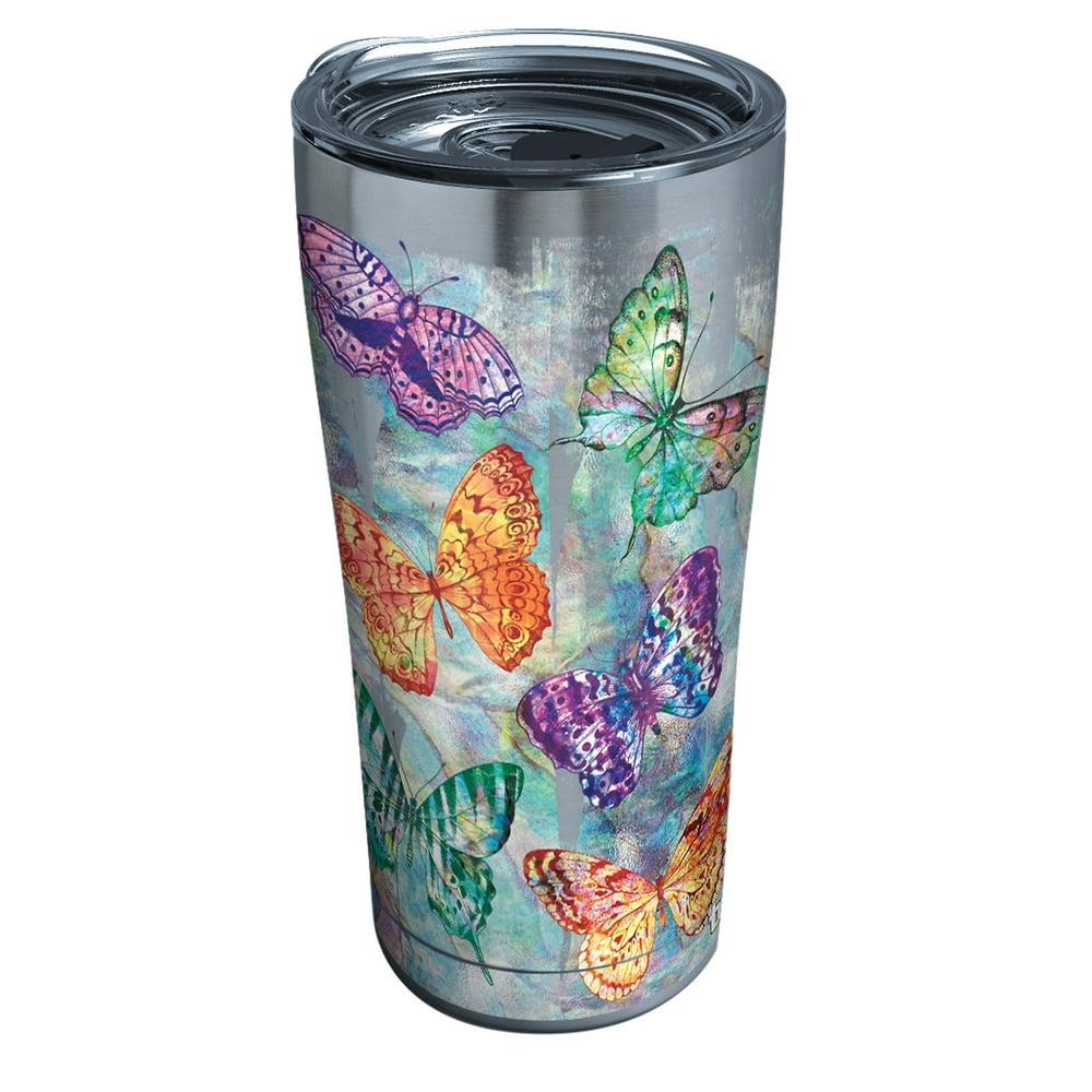 Tervis Triple Walled Butterfly Glow Insulated Tumbler Cup Keeps Drinks