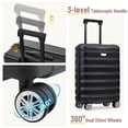 thumbnail image 7 of 20" Carry on Luggage Set, 24" Hardshell Checked Luggage, 28" Large Travel Suitcase Set with Spinner Wheels for Men Women, Black, 7 of 7