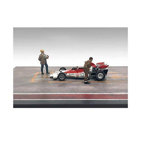 AMERICAN DIORAMA 1/43 - FIGURINES Race Day - Set of 2 Figures