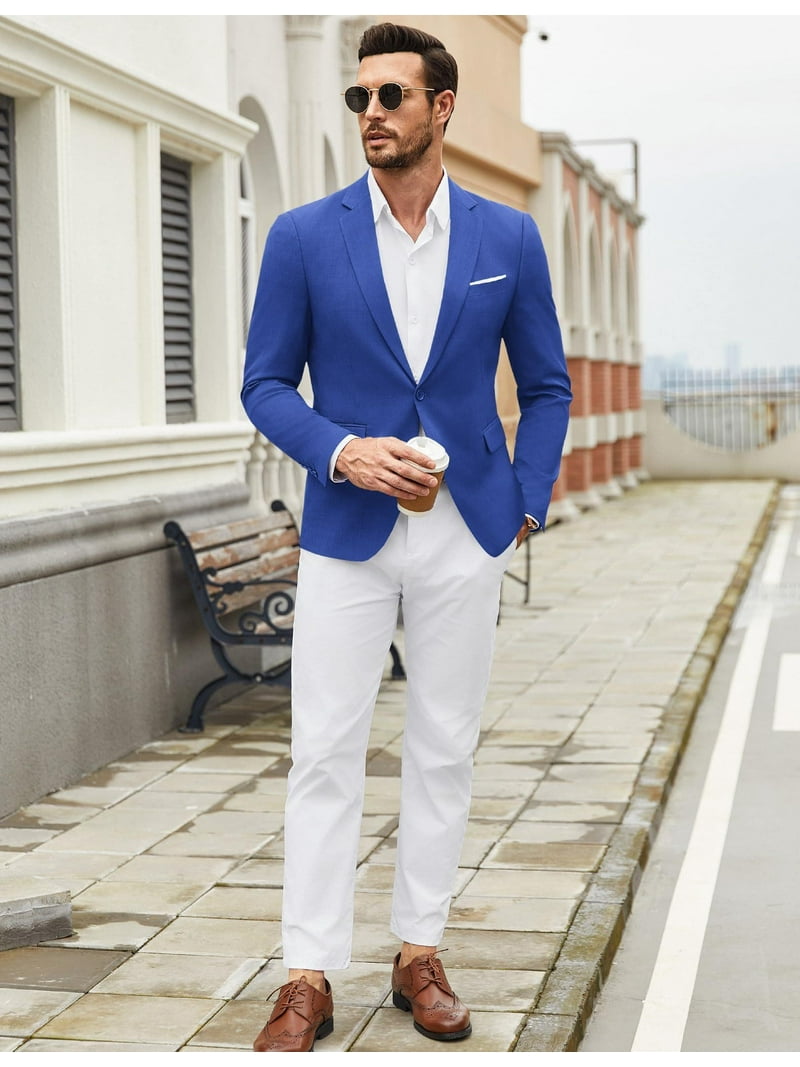 COOFANDY Men's Casual Suit Jackets Regular Fit Lightweight Blazer One  Button Dinner Dress Jacket for Men - Walmart.com