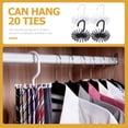 thumbnail image 3 of FUTUREORYY 4Pcs Tie Hanger Plastic Necktie Rack Rotating Black Home Use Men Women, 3 of 7