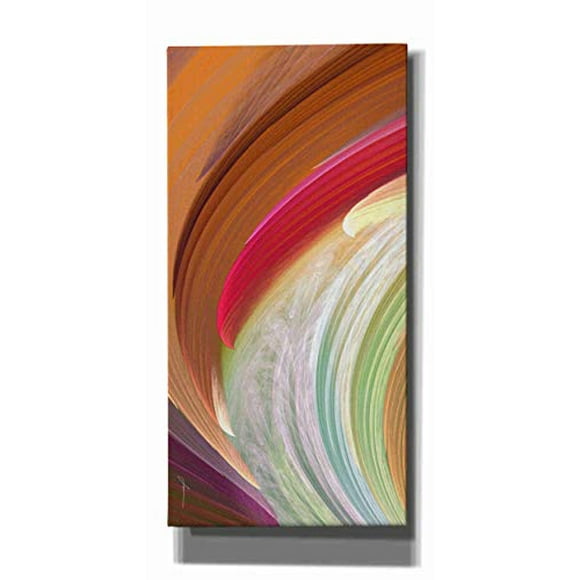 Epic Graffiti Wind Waves II par James Burghardt Giclee Art Mural sur Toile, 20 Pouces x 40 Pouces, Rouge