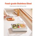 thumbnail image 2 of Stainless Steel 1.5 Pan Buffet Food Serving Container with Clear Lid and Ice Tray for Restaurant Hotel Kitchen Party Display, 2 of 6
