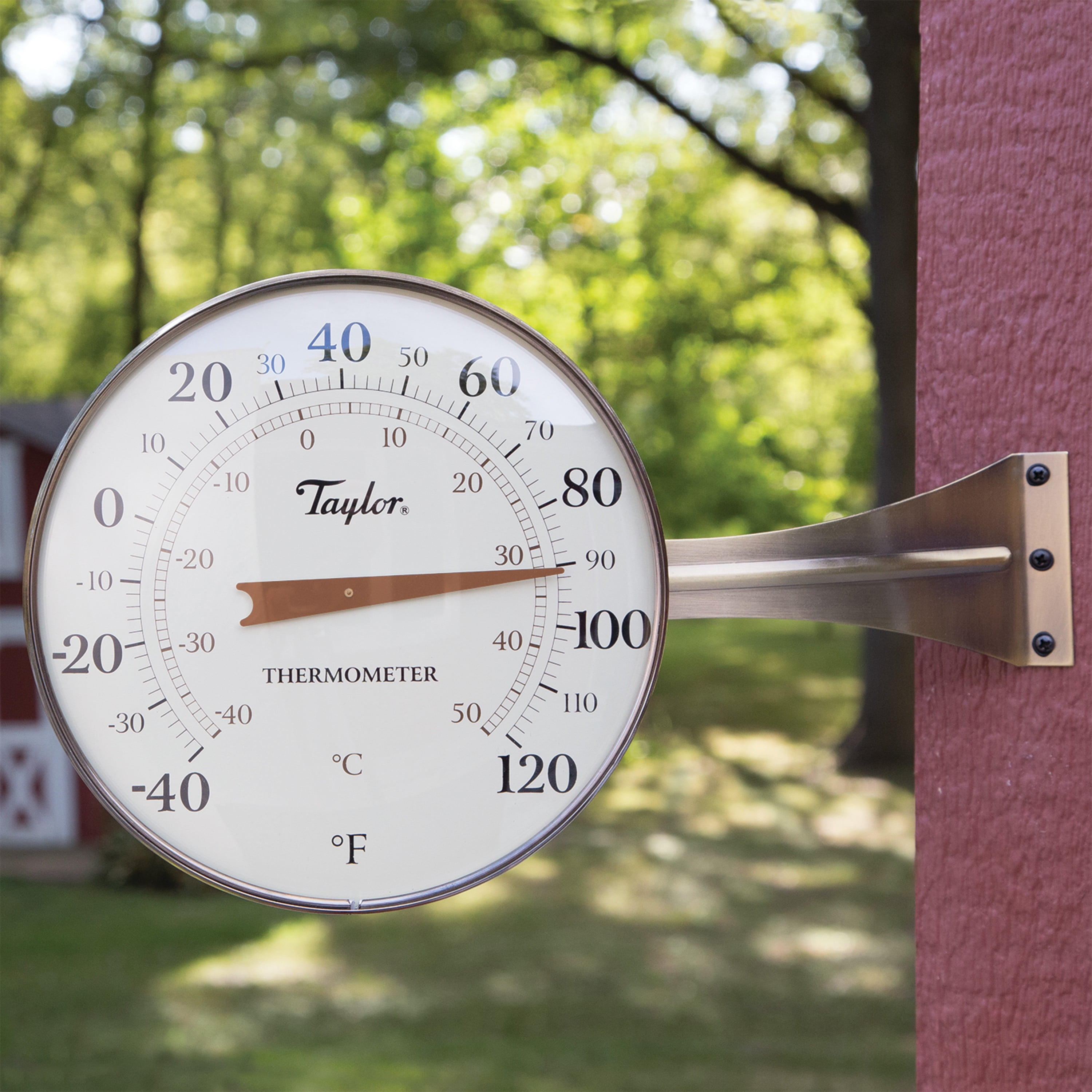 Taylor Precious Spirit-Filled Metal Outdoor Thermometer Waterproof