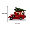 thumbnail image 4 of Billuyoard Adornos de camiones de Navidad, resina llamativa festiva, suministro de modelo de coche luminoso, suministros de modelos brillantes decorativos Kits de decoración para fiestas Billuyoard HA068926-00B, 4 of 6