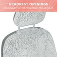 thumbnail image 6 of Carbella Plush Sherpa Fleece Car Seat Covers, 2 Pack Gray Seat Cover for Cars with Soft Cushioned Touch, Cute Automotive Interior Protector for Trucks Van SUV, 6 of 7