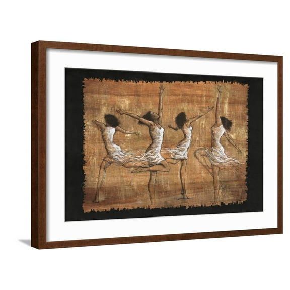 Art.com Rejoice! Art Print by Monica Stewart, Brown Frame Wall Art, 29" x 21"