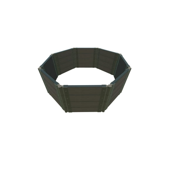 WEATHERED 2" TOOL FREE: 2 x 2 x 22' GARDEN RAISED BED (OCTAGON) JOHN BAPTISTERY
