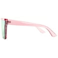 thumbnail image 6 of FEISEDY Women Men Flat Top Shield Sunglasses Oversized Square Rimless Shades UV400 B2470, 6 of 7