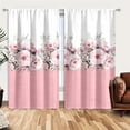 thumbnail image 7 of WNOOHIY Aesthetic Pink Peony Floral Bouquet Light-Filtering Curtains,39.5" × 87", Set of 2 Panels, 7 of 7