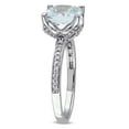 thumbnail image 3 of Everly Women's Aquamarine and Diamond 10k White Gold Ring, 3 of 6