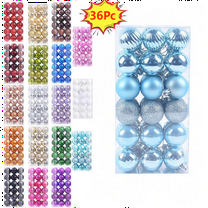 Dezsed Christmas Decorations Hanging Ornaments 36PCS Christmas Xmas Tree Ball Bauble Hanging Home Party Ornament Decor 4CM Home Decor Light Blue