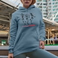 thumbnail image 2 of Funny Let's Be Weird Together Quote with Retro Skeleton Valentine's Day Art Merch Gift, Light Blue Hooded Sweatshirt or Hoodie, 3XL, 2 of 5