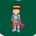 thumbnail image 4 of Inktastic Prince, King, Knight, Sword, Crown, Brown Hair Boys Baby Bib, 4 of 4