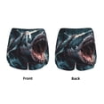 thumbnail image 3 of KLL Wave Chain Shark Pattern Shorts Women,Athletic Shorts High Waisted Running Shorts Pocket Sporty Short Gym Elastic Workout Shorts-X-Large, 3 of 7