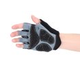 thumbnail image 2 of Par de guantes de fitness, manopla para levantamiento de pesas con medio dedo, antideslizantes, resistentes al desgaste para ciclismo y escalada, 2 of 10