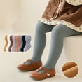 thumbnail image 4 of KAUOD Girls Ribbed Knit Tights Fleece Thermal School 𝐔niform Full Length Footed Leggings Kids Toddler Opaque Dance Pantyhose, 4 of 8