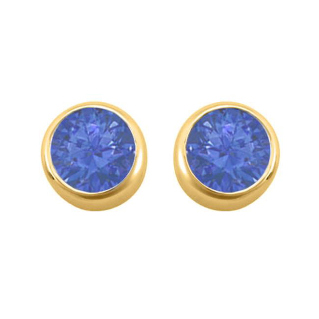Details about  / 18k Two Tone Gold Vermeil Simulated Sapphire Dangle Earrings