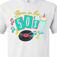 thumbnail image 4 of Inktastic Born in the 50's Record and Music Notes T-Shirt, 4 of 5