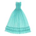 thumbnail image 3 of kurtrusly Dentelle Tulle Demoiselle d'Honneur Robe de Soirée Robe de Danse pour 1/3 BJD Poupées Bleu, 3 of 9