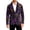 Purple, variant on Men's Carnival Corduroy Print Blazer Long Sleeve Lapel Button Down Fancy Dress Party Jacket Festival Coat with Pockets M