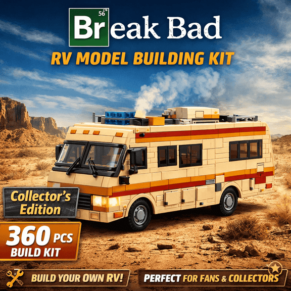 NORVESSA Interlocking Block Building Set Model RV Iconic Break Bad Lab Camper Adult Model Car Kit 360 Pieces