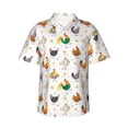 thumbnail image 1 of Fotbe Funny Chicken Camisa Hawaiana para Hombre Unisex – Camisa Casual de Verano con Botones de Manga Corta de Algodón y Lino,3X-Large, 1 of 7