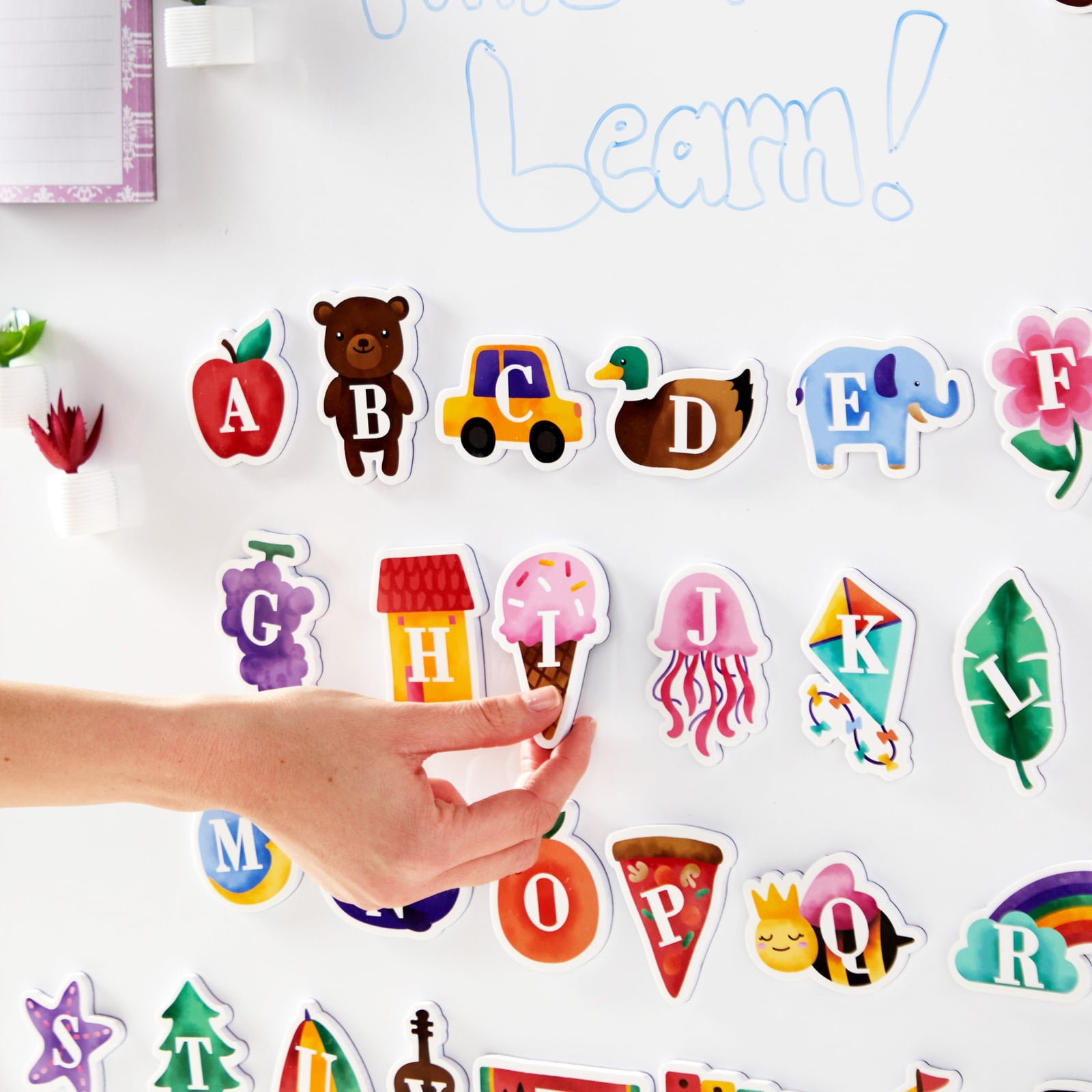 52pc A-Z Magnetic Transparent Letter Full Alphabet Preschool Education home toys 