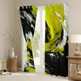 thumbnail image 3 of Feelyou Yellow Oil Printing Curtains Pack of 2 (42x84 Each), Modern Fashion Artwork Curtains Blackout, Teen Kid Adult Bedroom Curtains, Blackout Curtains Home Decor, 3 of 6