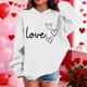thumbnail image 4 of Sudadera con capucha y estampado de corazón de San Valentín, sudadera de manga larga para niños y niñas, chaqueta para niñas de talla mediana y grande., 4 of 7