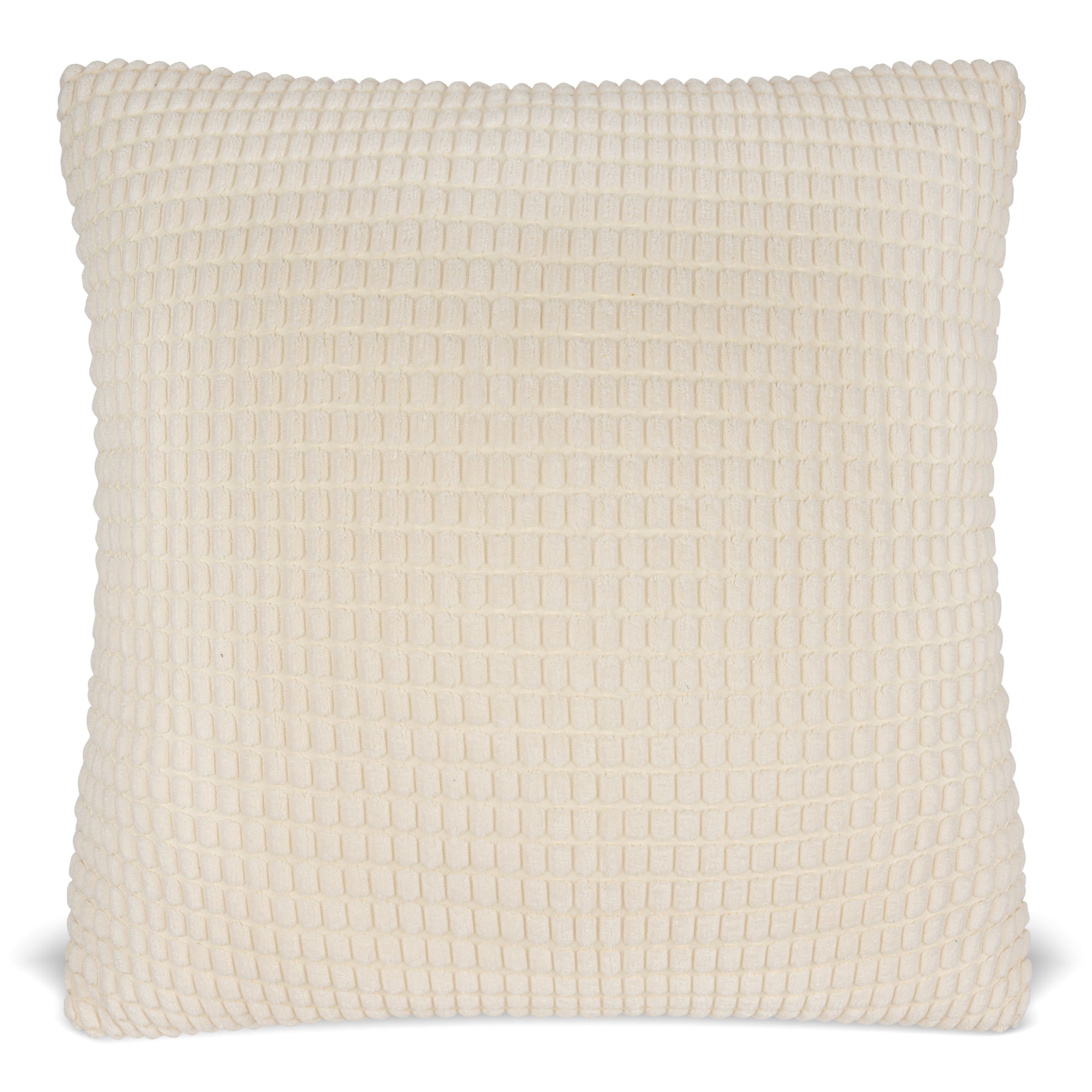 cream textured pillows
