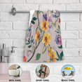 thumbnail image 5 of Yayeee Hand Towels for Bathroom Set of 2 Quick Dry Super Absorbent Soft Hand Shower Towels, 28" x 14", Purple Floral Pattern, 5 of 8