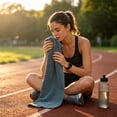 thumbnail image 5 of Absorbent Quick Dry Microfiber Sports Sweat Towel 16x31 Inch, Wavy Edge Textured Portable Fitness Workout Towel with Storage Carry Pouch for Gym Running Tennis Yoga Outdoor Exercise, Multi Colors, 5 of 7
