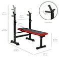 thumbnail image 6 of Best Choice Products Adjustable Folding Fitness Barbell Rack & Weight Bench for Home Gym, Strength Training - Black/Red, 6 of 6