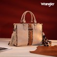 thumbnail image 3 of Wrangler HANDBAG Wrangler Tote Bag for Women Western Woven Shoulder Purse Leopard Print Handbags, Leopard-Khaki, 3 of 8