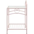 thumbnail image 4 of Bowery Hill Contemporary 1 Shelf Nightstand with Glass Top in Powder Pink, 4 of 7
