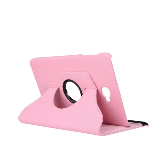Pour Samsung Galaxy Tab A A6 10.1 2016 SM-T580 T580N T585 T585C Tablette Case 360 Rotation Flip Cuir Support de Protection Rose SM-T585