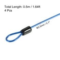 thumbnail image 2 of Uxcell 2.5mmx0.5m Coated Security Steel Cable Luggage Lock Wire Rope Double Loop Blue 4 Pack, 2 of 5