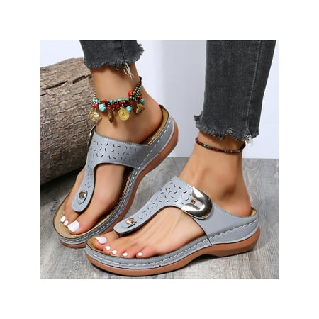 

UKAP Women Sandals Flip Flops for Women Summer Casual Wedge Holiday Sandal Shoes