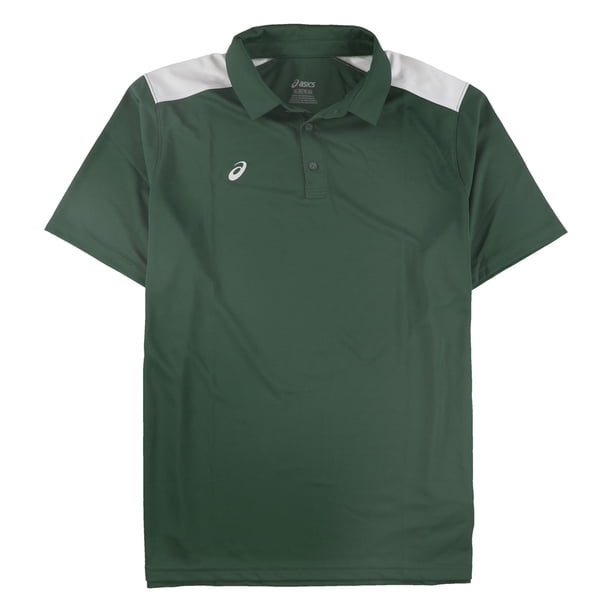 ASICS Mens Core Blocked Rugby Polo Shirt green S