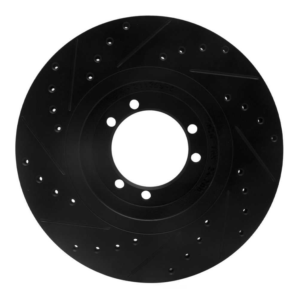 Dynamic Friction Company 633-44001R DFC Brake Rotor - Drilled And Slotted - Black