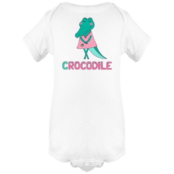 Crocodile In A Dress Bodysuit Infant -Image by Shutterstock,  24 Months
