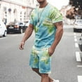 thumbnail image 2 of hopeusnice Men's Map Graphic Lounge Sets Clearance 2Pcs Swim Trunks Beach Sets Hawaiin Loungewear Pants Elastic Waist Drawstring Shorts Pockets Fall Lightweight Clothing for Male, 2 of 5