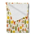 thumbnail image 2 of Autumn Soft Flannel Fleece Throw Blanket, Autumn Forest Theme with Sleeping Baby Hedgehogs and Doodle Trees Pattern Print, Cozy Plush for Indoor and Outdoor Use, 50" x 60", Multicolor, by Ambesonne, 2 of 5