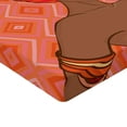 thumbnail image 2 of Ambesonne Afro Fitted Sheet, Zulu Girls, Twin XL Size, Scarlet Umber, 2 of 3